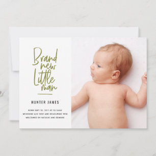 Aankondiging van geboorte baby's met een moderne h