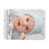 Aankondiging van geboorte foto-Baby Magneet (Horizontaal)