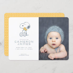 Aankondiging van geboorte in Snoopy & Woodstock