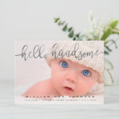 AANKONDIGING VAN GEBOORTE VAN FOTO | Hallo Knap sc (Staand voorkant)