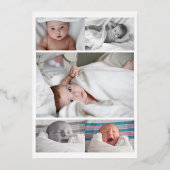 Aankondiging van geboorte van moderne pasgeboren f (Achterkant)