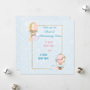 Aankondiging van geboorte van Twin Girl en Boy