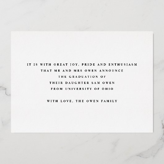 Aankondiging van Gold Foil-fotoframes (Achterkant)