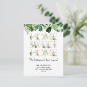 Aankondiging van Green Foilage Moving Briefkaart (Staand voorkant)