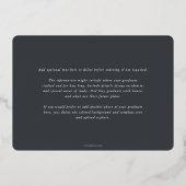 Aankondiging van grijs Asclepius Medical Afstudere (Achterkant)