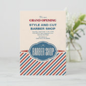 Aankondiging van grote opening voor Barber Shop St (Staand voorkant)
