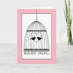  aankondiging van Heart Birdcage Baby Girl