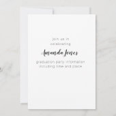 Aankondiging van het Afstudeerder Trendy/Uitnodigi (Achterkant)