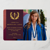 Aankondiging van het Afstuderen Burgundy RN Asclep (Voorkant)