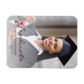 Aankondiging van het Afstuderen Burgundy Script Magneet (Horizontaal)