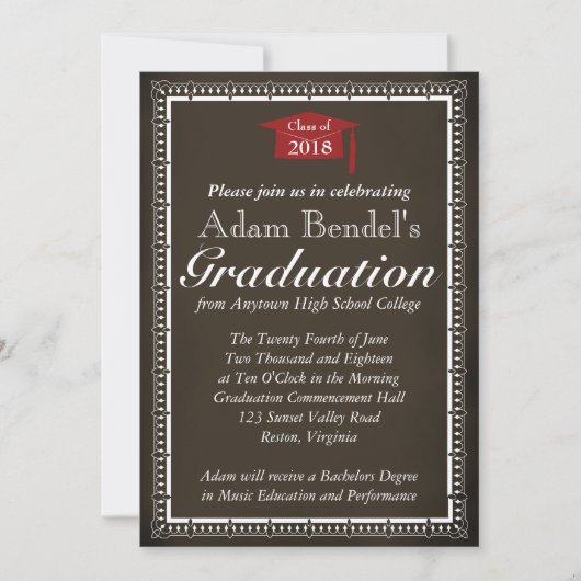 Aankondiging van het afstuderen-certificaat - Chal (Voorkant)