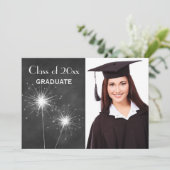 Aankondiging van het Afstuderen Chalkboard Photo S (Staand voorkant)