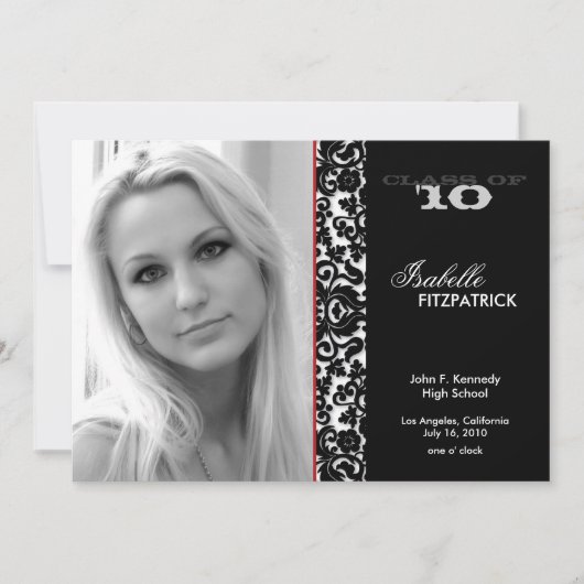 Aankondiging van het Afstuderen Dramatic Damask 2 (Voorkant)