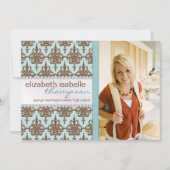 Aankondiging van het Afstuderen Glamor Damask & Je (Voorkant)