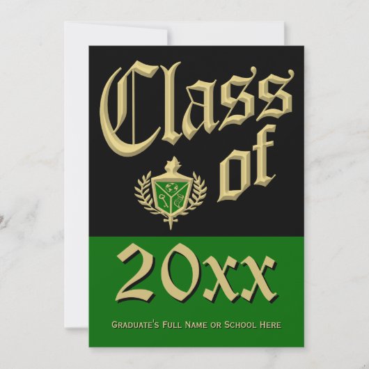 Aankondiging van het Afstuderen Green Crest (Voorkant)