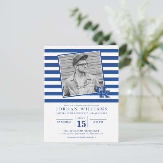 Aankondiging van het Afstuderen Kentucky Striped (Staand voorkant)