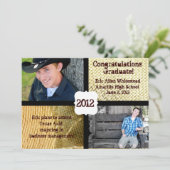 Aankondiging van het Afstuderen LandenBurlap (Staand voorkant)