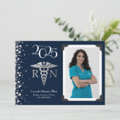 Aankondiging van het Afstuderen Nurse Silver Navy (Staand voorkant)
