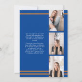 Aankondiging van het Afstuderen Oranje blauwe scho (Achterkant)