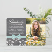 Aankondiging van het Afstuderen van Aqua Bow Chalk (Staand voorkant)