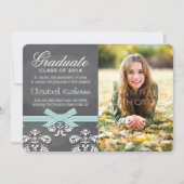 Aankondiging van het Afstuderen van Aqua Bow Chalk (Voorkant)