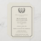 Aankondiging van het Afstuderen van Cream Law Scho (Voorkant / Achterkant)