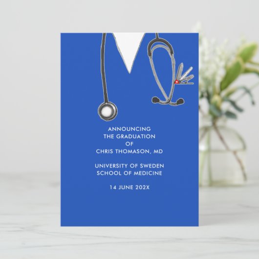 Aankondiging van het Afstuderen van de Medische Sc (Staand voorkant)