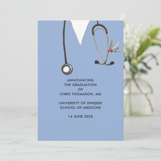 Aankondiging van het Afstuderen van de Medische Sc (Staand voorkant)