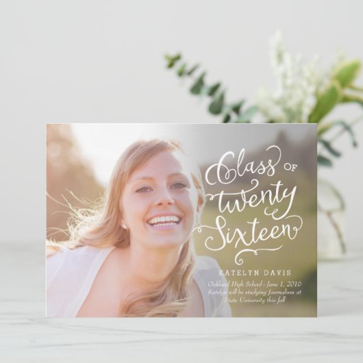 Aankondiging van het Afstuderen van de plechtige v (Staand voorkant)