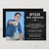 Aankondiging van het Afstuderen van de Politieacad (Voorkant / Achterkant)