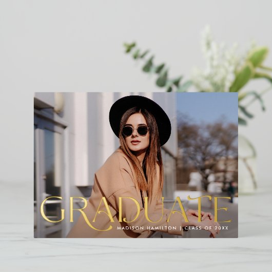 Aankondiging van het Afstuderen van Elegant Afstud (Staand Voorkant)