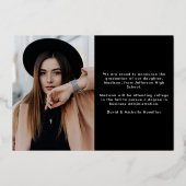 Aankondiging van het Afstuderen van Elegant Afstud (Achterkant)