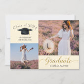 Aankondiging van het Afstuderen van Elegant Beige (Voorkant)