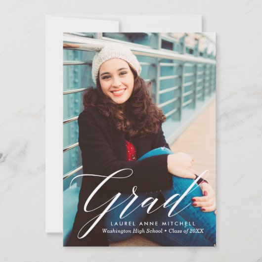 Aankondiging van het Afstuderen van Elegant Floral (Voorkant)