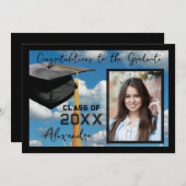 Aankondiging van het Afstuderen van het "Soaring B (Voorkant / Achterkant)