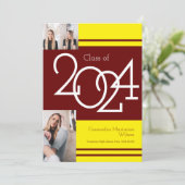 Aankondiging van het Afstuderen van Maroon Yellow  (Staand voorkant)