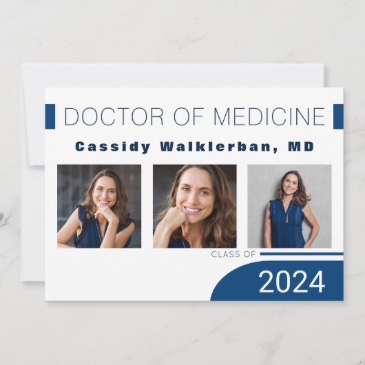 Aankondiging van het Afstuderen van Modern Blue Do (Voorkant)