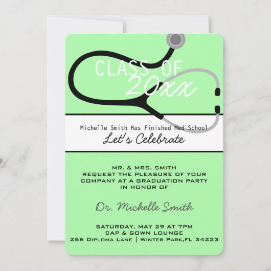 Aankondiging van het Afstuderen van Stethoscoop Me (Voorkant)