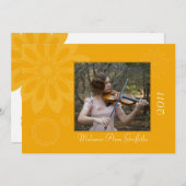 Aankondiging van het Gold Bohemian Floral Afstuder (Voorkant / Achterkant)