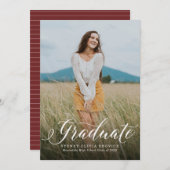 Aankondiging van het grote afbeelding afstuderen (Voorkant / Achterkant)