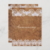 Aankondiging van het huwelijk met Lace en Lace (Voorkant / Achterkant)