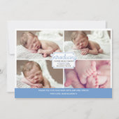 Aankondiging van het jongetje/bedankt kaart