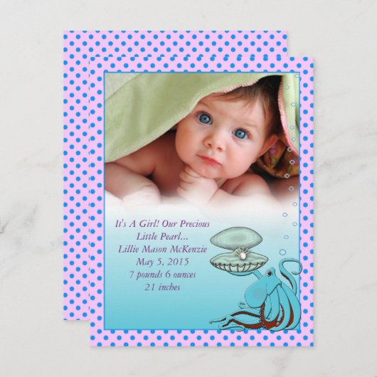 Aankondiging van het kostbare kindermeisje (Voorkant / Achterkant)