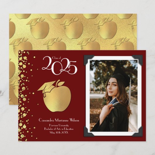 Aankondiging van het leerlingwezen Gold Afstuderen (Voorkant / Achterkant)