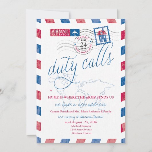 Aankondiging van het militaire vliegveld van Hawaï (Voorkant)