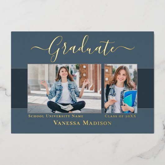 Aankondiging van het moderne Elegant Afstuderen vo (Voorkant)