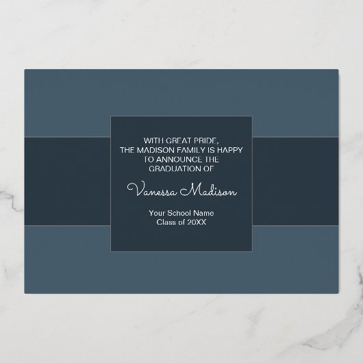 Aankondiging van het moderne Elegant Afstuderen vo (Achterkant)