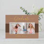 Aankondiging van het moderne Elegant Afstuderen vo (Staand Voorkant)