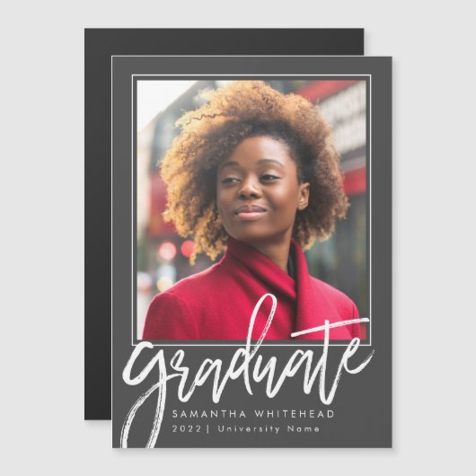 Aankondiging van het moderne Foto Afstuderen 2022  (Voorkant / Achterkant)