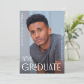 Aankondiging van het moderne foto-Afstuderen - min (Staand voorkant)